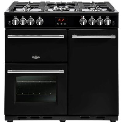 Belling Farmhouse 90GT 90cm Gas Range Cooker in Black 444444127 Belling Farmhouse 90GT 90cm Gas Range Cooker in Black 444444127